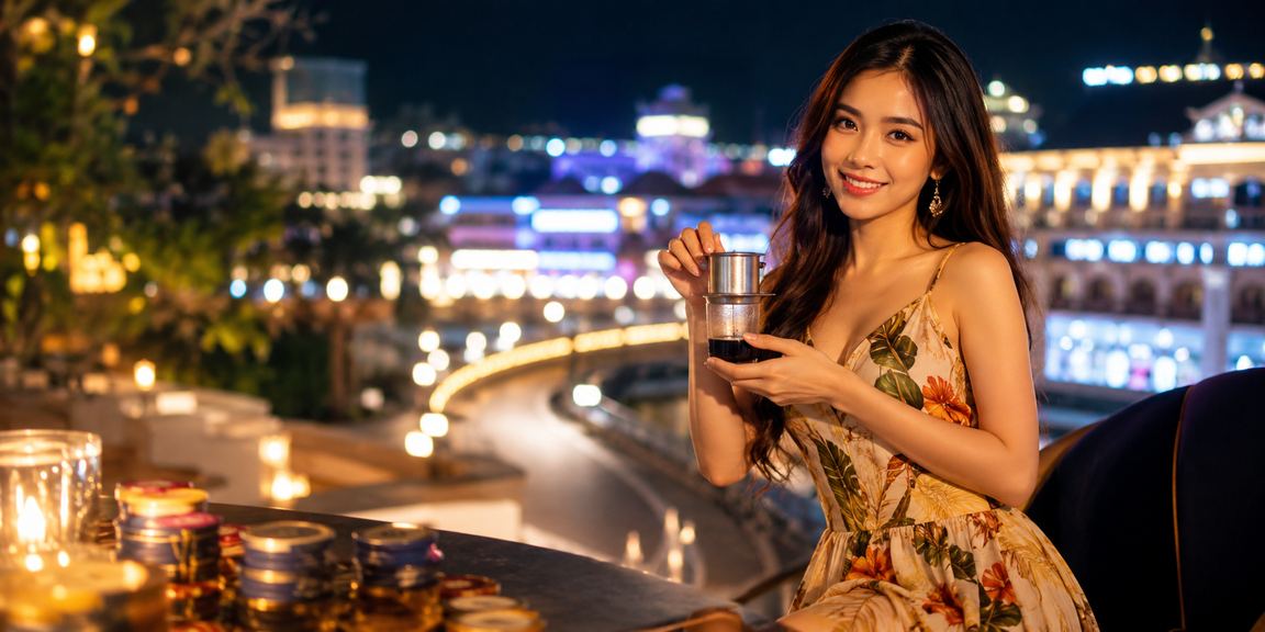 Quán cà phê Đà Lạt minh họa người dùng đọc ưu đãi hoàn trả