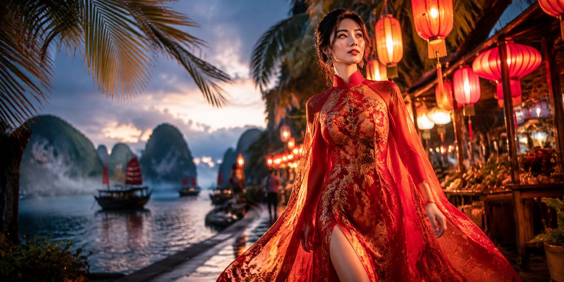 Vịnh Hạ Long về đêm gợi bối cảnh đọc kèo esports trên mobile